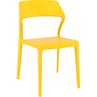 Stylowe Krzesło z tworzywa SNOW żółte Siesta do stołu.