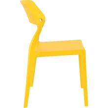 Stylowe Krzesło z tworzywa SNOW żółte Siesta do stołu.