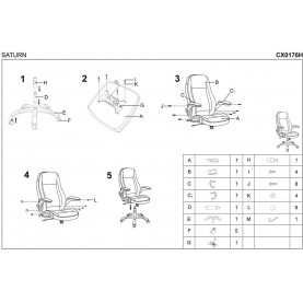 Fotel gabinetowy SATURN biały Halmar do biurka. 2