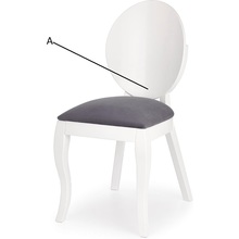 Designerskie Krzesło drewniane tapicerowane VERDI popiel/biały Halmar do kuchni, kawiarni i restauracji.