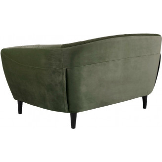 Stylowa Pikowana sofa welurowa 2 os. Ria Vic 150 zielona Actona do salonu, poczekalni i kawiarni.