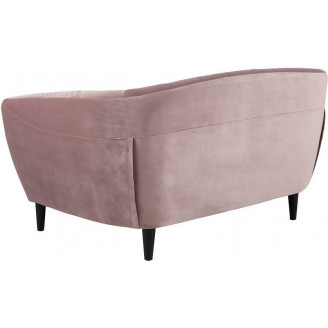Stylowa Pikowana sofa welurowa 2 os. Ria Vic 150 różowa Actona do salonu, poczekalni i kawiarni.