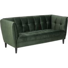 Stylowa Tapicerowana sofa welurowa Jonna Velvet 182 zielona Actona do salonu, poczekalni i kawiarni.