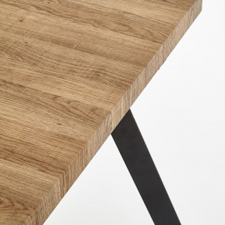 Stół rozkładany loft Berlin 140x85 orzech/czarny Halmar do jadalni, kuchni i salonu.