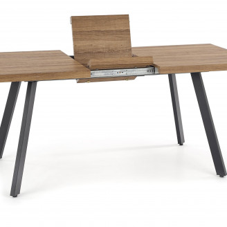Stół rozkładany loft Berlin 140x85 orzech/czarny Halmar do jadalni, kuchni i salonu.