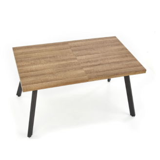 Stół rozkładany loft Berlin 140x85 orzech/czarny Halmar do jadalni, kuchni i salonu.
