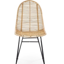 Skandynawskie Krzesło rattanowe boho K337 jasny brąz Halmar do kuchni, salonu i restauracji.