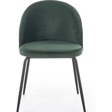 Stylowe Krzesło tapicerowane K314 ciemno zielone Halmar do stołu w jadalni.