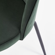 Stylowe Krzesło tapicerowane K314 ciemno zielone Halmar do stołu w jadalni.