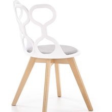 Stylowe Krzesło ażurowe skandynawskie z tworzywa K308 białe Halmar do kuchni, salonu i restauracji.