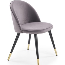 Stylowe Krzesło tapicerowane glamour K315 ciemny popiel Halmar do stołu w jadalni.