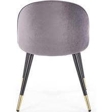Stylowe Krzesło tapicerowane glamour K315 ciemny popiel Halmar do stołu w jadalni.
