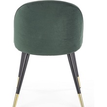 Stylowe Krzesło tapicerowane glamour K315 ciemno zielone Halmar do stołu w jadalni.