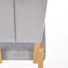 Klasyczne Krzesło tapicerowane na drewnianych nogach Sorbus szary/dąb Halmar do kuchni, salonu i jadalni.