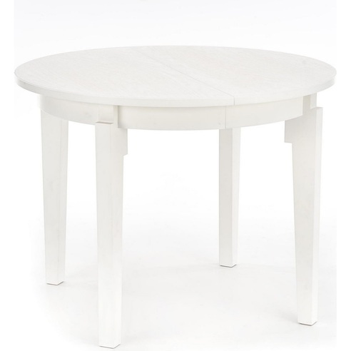 Stół rozkładany okrągły Sorbus II 100 biały Halmar do jadalni, kuchni i salonu.