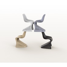 Designerskie Krzesło ażurowe z tworzywa BLOOM czarne Siesta do kuchni, kawiarni i restauracji.
