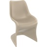 Designerskie Krzesło ażurowe z tworzywa BLOOM szarobrązowe Siesta do kuchni, kawiarni i restauracji.