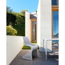Designerskie Krzesło ażurowe z tworzywa BLOOM srebrnoszare Siesta do kuchni, kawiarni i restauracji.