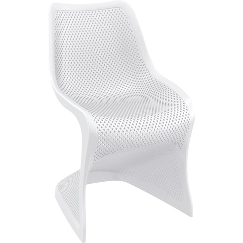 Designerskie Krzesło ażurowe z tworzywa BLOOM białe Siesta do kuchni, kawiarni i restauracji.