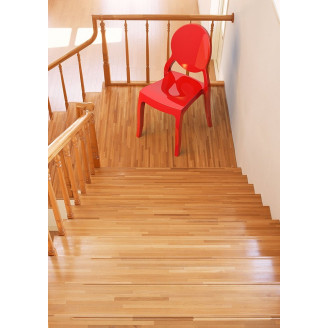 Designerskie Krzesło z tworzywa ELIZABETH lśniące czerwone Siesta do kuchni, kawiarni i restauracji.