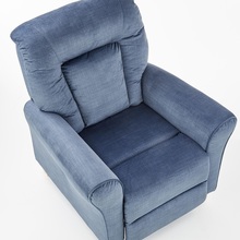 Stylowy Fotel wypoczynkowy rozkładany niebieski Halmar do salonu i sypialni.