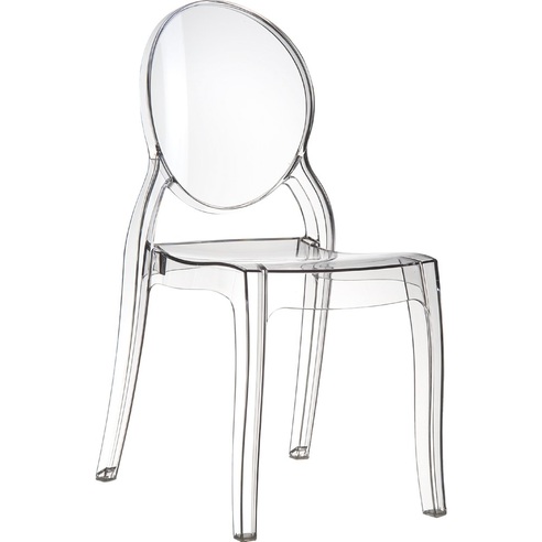 Designerskie Krzesło przezroczyste z tworzywa ELIZABETH Siesta do kuchni, kawiarni i restauracji.