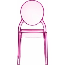 Designerskie Krzesło z tworzywa ELIZABETH różowe przezroczyste Siesta do kuchni, kawiarni i restauracji.