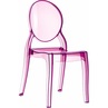 Designerskie Krzesło z tworzywa ELIZABETH różowe przezroczyste Siesta do kuchni, kawiarni i restauracji.