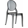 Designerskie Krzesło z tworzywa ELIZABETH czarne przezroczyste Siesta do kuchni, kawiarni i restauracji.