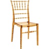 Stylowe Krzesło weselne CHIAVARI bursztynowe przezroczyste Siesta do salonu, kuchni i restuaracji.