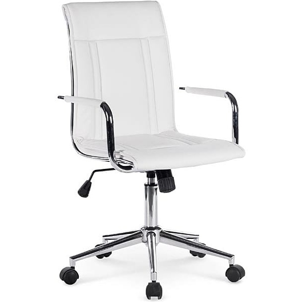 Krzesło biurowe obrotowe Porto II białe Halmar do biurka.