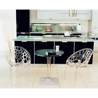 Designerskie Krzesło przezroczyste ażurowe z tworzywa CRYSTAL Siesta do kuchni, kawiarni i restauracji.