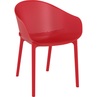 Nowoczesne Krzesło ażurowe z podłokietnikami Sky czerwone Siesta do kuchni, jadalni i salonu.