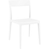 Stylowe Krzesło z tworzywa FLASH białe Siesta do salonu, kuchni i restuaracji.