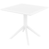 Stół ogrodowy plastikowy Sky 80x80 biały Siesta
