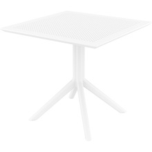 Stół ogrodowy plastikowy Sky 80x80 biały Siesta