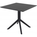 Stół ogrodowy plastikowy Sky 80x80 czarny Siesta