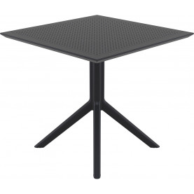 Stół ogrodowy plastikowy Sky 80x80 czarny Siesta 2