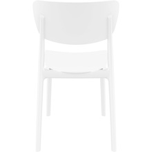 Stylowe Krzesło z tworzywa Monna białe Siesta do stołu.