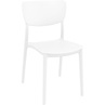 Stylowe Krzesło z tworzywa Monna białe Siesta do stołu.