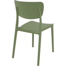Stylowe Krzesło z tworzywa Monna oliwkowe Siesta do stołu.