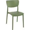 Stylowe Krzesło z tworzywa Monna oliwkowe Siesta do stołu.