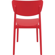 Stylowe Krzesło z tworzywa Monna czerwone Siesta do stołu.