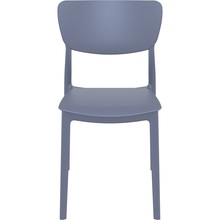 Stylowe Krzesło z tworzywa Monna ciemno szare Siesta do stołu.