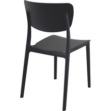 Stylowe Krzesło z tworzywa Monna czarne Siesta do stołu.