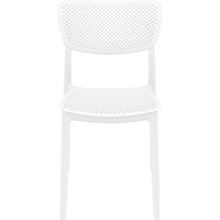 Nowoczesne Krzesło ażurowe z tworzywa Lucy białe Siesta do kuchni, jadalni i salonu.