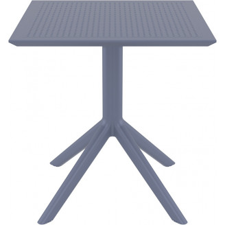 Stół ogrodowy plastikowy Sky 70x70 ciemno szary Siesta