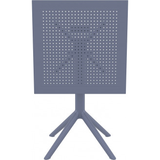 Składany stół ogrodowy plastikowy Sky 60x60 ciemno szary Siesta