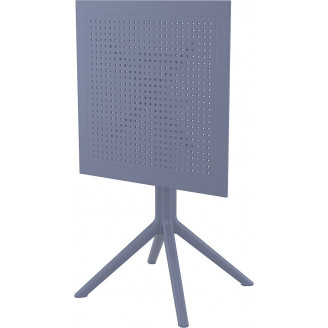 Składany stół ogrodowy plastikowy Sky 60x60 ciemno szary Siesta