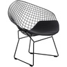 Designerskie Krzesło metalowe druciane Harry Arm Black D2.Design do kuchni, kawiarni i restauracji.